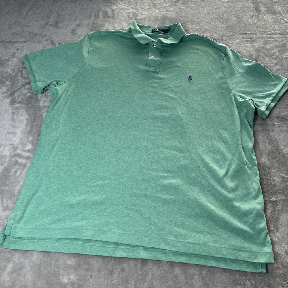 Polo Ralph Lauren Polo Shirt Mens XL Green Small Pony Short Sleeve